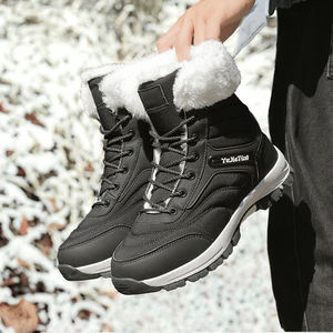 Nuevas Botas de Nieve Impermeables hasta la Rodilla, Suela de Goma Antideslizante, Forro de Peluche Cálido, Zapatos de Senderismo para Invierno, Caminatas al Aire Libre - Product Image 3