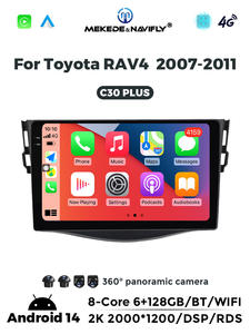 MEKEDE Écran tactile Android 8 cœurs 6+128 Go Multimédia FM DSP GPS Navigation Lecteur radio de <span class=keywords><strong>musique</strong></span> de voiture pour Toyota RAV4 2007-2011 - Product Image 5