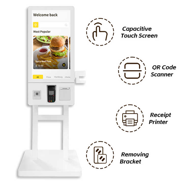 Fully Automated Restaurant Self Ordering Kiosk Terminal Commercial ...