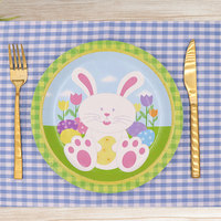 Assiette en papier imprimé écologique jetable de 7/9 pouces sur le thème de Pâques assiette en papier compostable de qualité alimentaire pour la fête