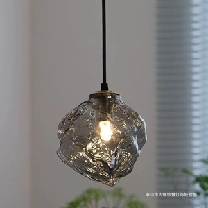 Glass Ice <b>Cube</b> Pendant <b>Light</b> Led Minimalist Home Chandelier For Bedroom Bar Entryway Lighting - Product Image 1