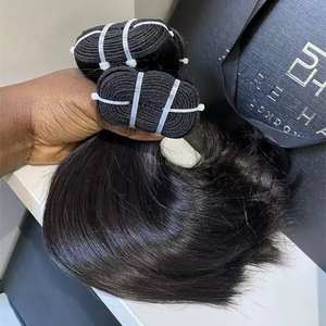 Livraison directe paquet de cheveux humains vierges bruts non traités cheveux vierges cambodgiens à cuticule alignée double trame cheveux birmans bruts bouclés - Product Image 1