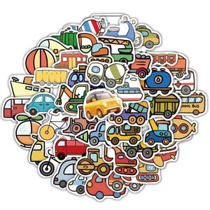 Kids' Car Notebook Laptop Luggage Custom Durable Digital Printed Hot Air Balloon Plane Cartoon Vehicle Sticker Promotion