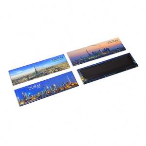 Aimant de réfrigérateur rectangulaire en fer blanc personnalisé Tour Burj Khalifa, souvenir de Dubaï en métal - Product Image 6