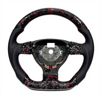 Volant sport en fibre de carbone forgé rouge en forme de D pour Volkswagen B6 Passat Golf 5 GTI Jetta Mk5 B7 GOLF, pièces de voiture de qualité
