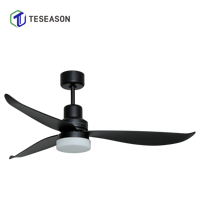 Ventilateur de plafond décoratif d'intérieur de 52 pouces avec lumière TSME52-3CS(A2) |   3 lames ABS, télécommande, plastique d'origine et revêtement en poudre