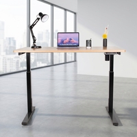Bureau de jeu moderne en bois (panneau en option) Série Q48, monomoteur, convertible, extensible, hauteur réglable, pour bureau commercial