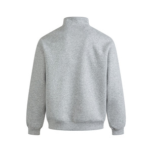L8017 <b>Men's</b> Essential Half <b>Zip</b> Stand Collar Sweatshirt Custom Relaxed Fit Comfortable Drop Sleeve <b>Quarter</b> <b>Zip</b> Plain Winter - Product Image 3