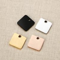 Miroir polonais concepteur personnalisé gravé en métal Logo étiquettes pendentif bijoux pendentif à breloques pour collier à faire soi-même Bracelet