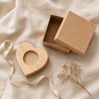 Favors de mariage en bois avec boîte cadeau, porte-bougies en bois en forme de cœur avec fleurs séchées pour mariage, fête prénuptiale, cadeaux de remerciement