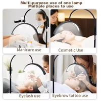Lampe de Table à Ongles LED Professionnelle avec Contrôle Tactile, Lampe de Manucure de Bureau de 23 Pouces à Luminosité et Température de Couleur Réglables