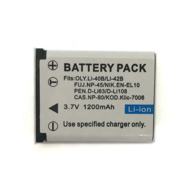 3.7V Camera Battery for LI-40B LI-42B EN-EL10 FNP-45 KLIC-7006 CNP-80 D-LI63 for Olympus