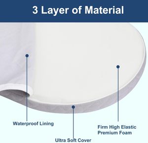 <span class=keywords><strong>Matelas</strong></span> imperméable amovible et lavable <span class=keywords><strong>pour</strong></span> bébé <span class=keywords><strong>Matelas</strong></span> ovale respirant en mousse à mémoire de forme <span class=keywords><strong>pour</strong></span> bébé - Product Image 2