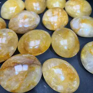 Wholesale Natural Healing Stones High Quality Golden Healer Quartz Palm Stone For Gift