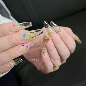 ชุดตกแต่งเล็บลายดอกไม้ 3 มิติ แบบเพ้นท์สีน้ำมัน สไตล์ INS  พร้อมจิวเวลรี่ประดับเล็บรูปกลีบดอกไม้ขนาดเล็ก จำหน่ายแบบขายส่ง - Product Image 4