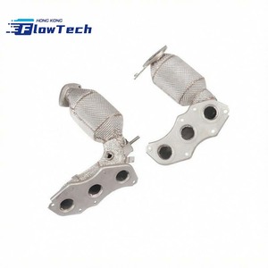 Colector de escape de acero inoxidable SS304 con escudo térmico para Porsche Panamera 970 3.6 - Product Image 1