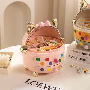 बच्चों के हेयरपिन डेस्कटॉप स्टेशनरी स्टोरेज बॉक्स मल्टी लेयर ड्रॉअर स्टाइल छात्र प्यारा डॉर्मिसरी सौंदर्य प्रसाधन भंडारण बॉक्स - Product Image 2