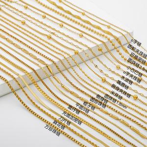 מותג ישיר diy יוקרה אנטי-arnish cuban קישור נירוסטה שרשראות אופנה מצופה זהב 18k שרשראות אופנה מצופה זהב 18k - Product Image 5