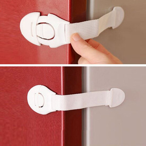 Fabric Safety Lock For Cabinet Doors Drawer Refrigerator Child Proofing Plastic Strap Lock With Adjustable Band - Product Image 5