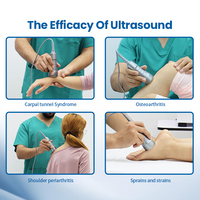 Appareil de physiothérapie à ultrasons double portatif 60W, machine de thérapie physique à ultrasons professionnelle, soulagement de la douleur, traitement des épaules, masseur