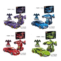 Bloques de construcción para niños, coche de carreras para armar juguete de ladrillos, serie technich, serie transformable, ideal para regalo, 2023