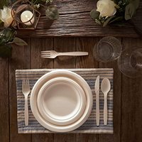 Biodegradable Sugarcane Tableware Party Supplies Cornstarch Dinnerware Set Disposable Plate Bowl Cornstarch Cutlery Set