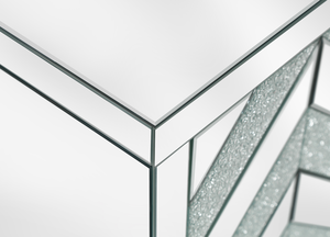 Modern Solid Wood Sideboard Cabinet with Mirror <b>Trim</b> and M Shape Design Adjustable Height Storage for Living Room - Product Image 5