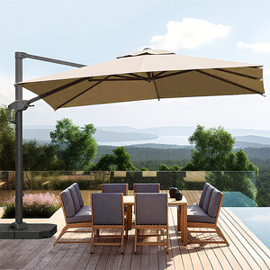 Sombrilla Solar LED Dorada de Alta Calidad, <span class=keywords><strong>Parasol</strong></span> <span class=keywords><strong>Cuadrado</strong></span> Romano de <span class=keywords><strong>3x3</strong></span>, Giratorio 360 Grados, Impermeable para Exteriores y Gimnasios - Product Image 1