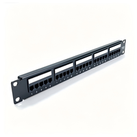 Panel de Conexiones de Voz CAT3 de 25 Puertos E=HONG, 19 Pulgadas, 1U, Montaje en Rack, para Sistema Telefónico, Venta al Por Mayor OEM