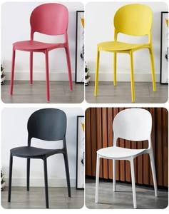 Silla de Comedor de Plástico PP de Estilo Simple para Restaurante, Colores OEM, Apilable, para Cocina y Hogar - Product Image 4