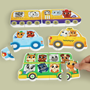 Rompecabezas de Madera 3D Coloridos de Vehículos, Juguetes Educativos Interactivos, Juego de Rompecabezas, Juguete Preescolar de Desarrollo, Reconocimiento de Formas para Niños - Product Image 6