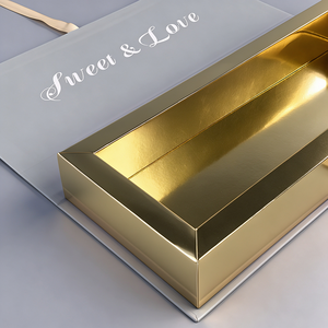 Caja de Regalo de Papel con Asa de Listón de Lujo, Impresión de Logotipo Personalizado, Caja Plegable de Cartón Duro para Empaque - Product Image 6