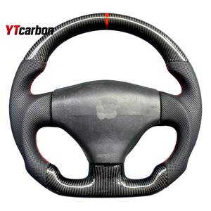 YTcarbon pour <span class=keywords><strong>206</strong></span> CC SW GT pièces automobiles accessoires intérieurs de voiture Style de course <span class=keywords><strong>volant</strong></span> en Fiber de carbone véritable personnalisé - Product Image 5