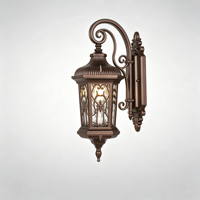 Applique murale extérieure vintage européenne étanche en aluminium et verre E27 pour entrée de villa, couloir, escalier, porche, décoration extérieure