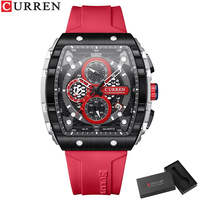 Jam Tangan Pria CURREN 8442 Casual Sports Original Quartz Mewah Tahan Air untuk Pria Reloj Montre Homme dengan Kotak