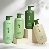 Bouteilles plates personnalisées en PEHD pour shampoing et après-shampoing 300ml 400ml 500ml 750ml – Ensemble de flacons vides pour soins capillaires