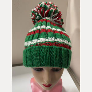 Chapeau de ski Offre Spéciale personnalisé grand chapeau Bobble fil épais <span class=keywords><strong>Islande</strong></span> cheveux bonnets <span class=keywords><strong>d</strong></span>'hiver chapeau avec logo <span class=keywords><strong>d</strong></span>'insigne - Product Image 1