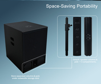 Altavoces de columna activos de 8x4.5 pulgadas, sistema de sonido profesional Line Array PA para restaurantes, sistema de altavoces de 15 pulgadas para exteriores, altavoces de jardín para DJ