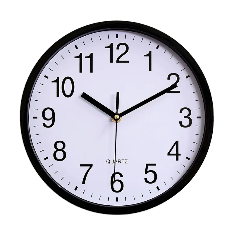 Home Decoration Simple Round Design 10 inch Cheap Plastic Wall Clock