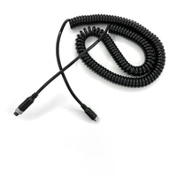 Câble d'extension enroulable M12 rétractable avec connecteurs mâle-femelle, adapté aux capteurs industriels et aux caméras de recul de camions