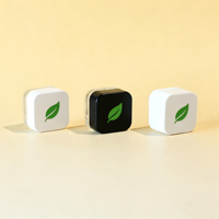 Pot en verre de 5 ml avec couvercle haut et impression de logo personnalisée, emballage carré en verre transparent/noir UV de 5 ml pour baume à lèvres avec couvercle carré