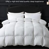 Literie Couette Couette Insert Toutes Saisons Vers Le Bas Alternative Couette Blanc Moelleux Matelassé avec Robinets d'Angle