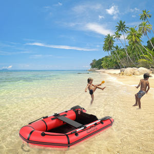 Balsa Salvavidas Roja y Negra de 75 pies de PVC con Capacidad para 180 kg de Emergencia - Product Image 2