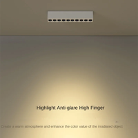 Ecolux CE ETL SAA Projecteur LED Linéaire Anti-éblouissement Encastré 6W 10W en Aluminium pour Hôtels et Magasins Intérieurs