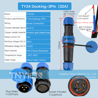 Connecteur de fil de joint de connexion rapide étanche sans soudure prise mâle femelle TY24 Docking-3P connecteurs de câble circulaires 32A