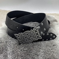 Ceinture à boucle embossée Viking, ceinture en similicuir embossée médiévale, ceinture de cosplay
