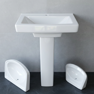 Wash Basin Pedestal <b>Ceramic</b> Bathroom Products Standard Export Quality Stain Resistance Rustic Hand Wash Basin Sanitary Ware Sink - Product Image 6