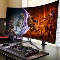 Moniteurs de Jeu Professionnels Incurvés sans Bordures 4K de 27/34 Pouces, Moniteurs LCD de Bureau OEM 1800R Rebekah, Vente en Gros Usine