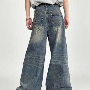 Pantalones Vaqueros Anchos Holgados con Estilo Desgastado y Rotos para Hombre, Estilo Y2K, Hip Hop, Pantalones de Mezclilla de Pierna Ancha, Moda Urbana 2025 - Product Image 4