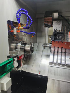 China Factory High Speed Gang Tool or Turret Type Flat <b>Bed</b> CNC Lathe with Side/End Milling - Product Image 5